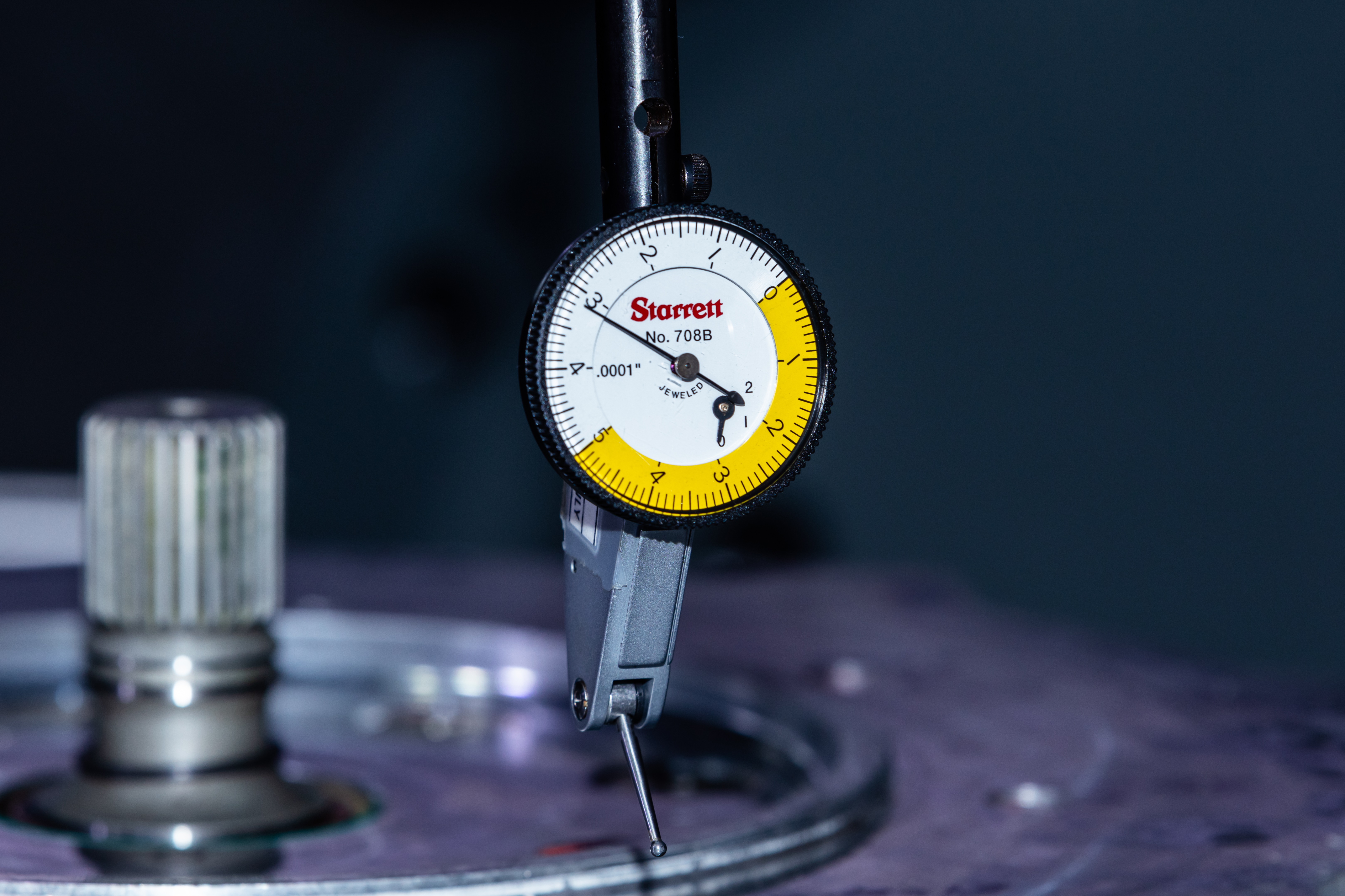 Starrett tool on Roiush Yates Engine part