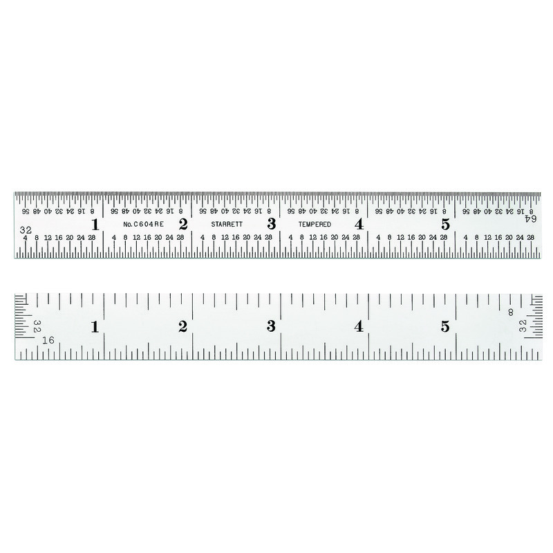 Starrett C303SR-24 Steel Ruler, 24 Long, 1 Wide
